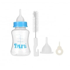 Biberon pentru animale, 150 ml, cu 2 tetine, perie, ac de curatare