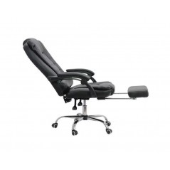 Scaun de birou directorial cu masaj prin vibratii, ergonomic, cu spatar rabatabil si suport de picioare din piele ecologica