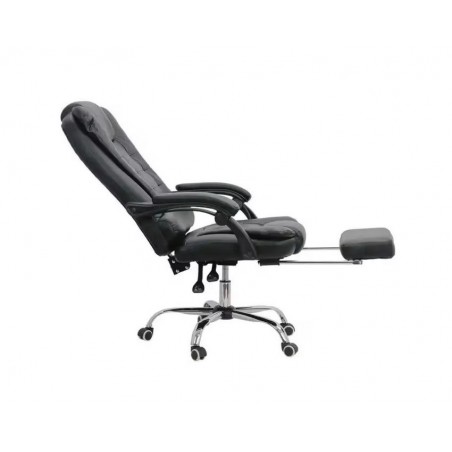 Scaun de birou directorial cu masaj prin vibratii, ergonomic, cu spatar rabatabil si suport de picioare din piele ecologica