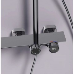 Set coloana de dus Luxury, 4 functii, display digital,calitate premium, Gri antracit, Q2