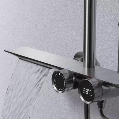 Set coloana de dus Luxury, 4 functii, display digital,calitate premium, Gri antracit, Q2