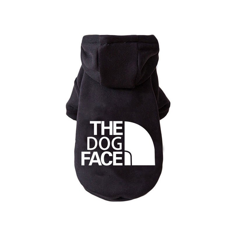 Hanorac pentru animale de companie The Dog Face – confort, căldură și stil, Negru