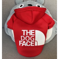 Hanorac pentru animale de companie The Dog Face – confort, căldură și stil, Rosu