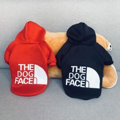 Hanorac pentru animale de companie The Dog Face – confort, căldură și stil, Rosu